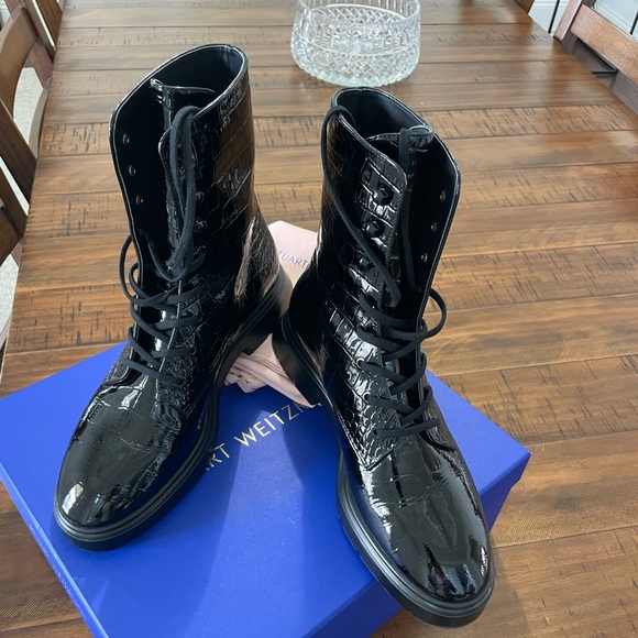 Beautiful boots croc-embossed leather - Picture 1 of 4